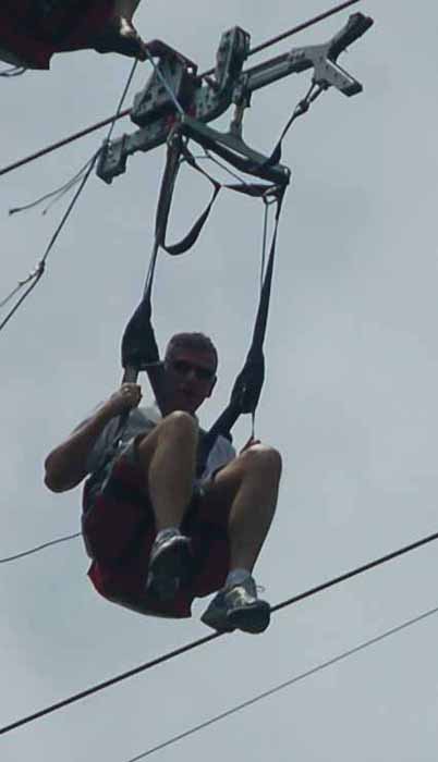 jerry on zip line